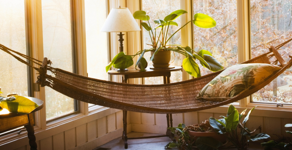 sunroom, indoor plants, biophilic interior design