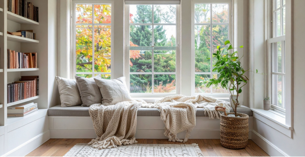 Cozy reading nook